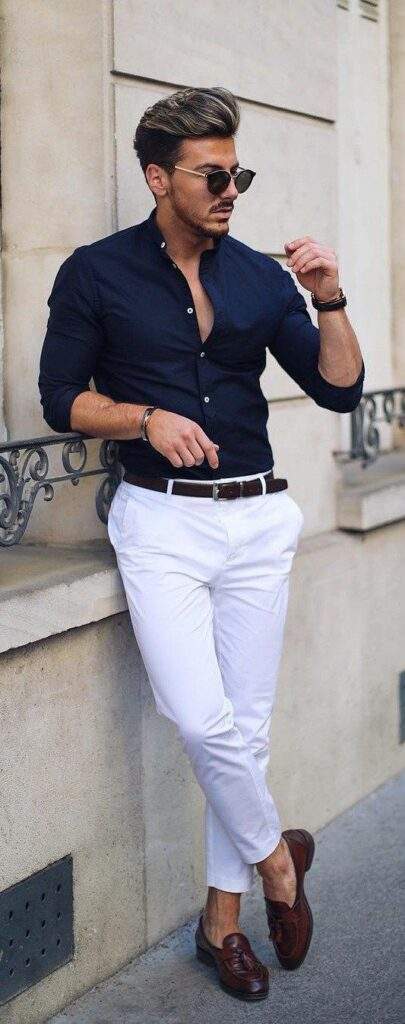 White Pant Matching Shirt